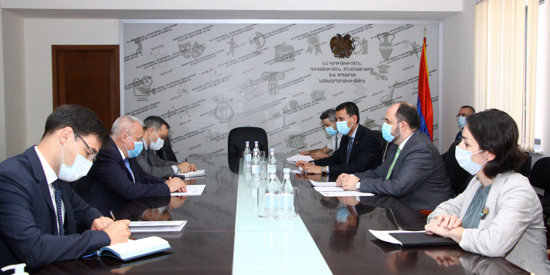 ՀՀ ԿԳՄՍ նախարար Ա.Հարությունյանն ընդունել է ՌԴ դեսպան Սերգեյ Կոպիրկինին