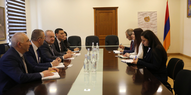 Vahram Dumanyan receives the Ambassador of the Republic of Serbia