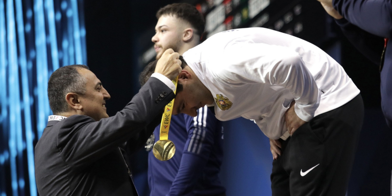 Davit Hovhannisyan is a two-time European Weightlifting champion and Ara Aghanyan is a silver medalist