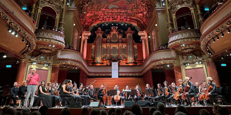 State Chamber Orchestra of Armenia gives a concert honouring Charles Aznavour's 100th anniversary during the tour