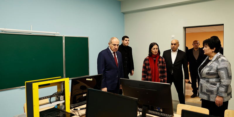 Prime Minister visits the newly built Gandzakar Secondary School in Tavush region