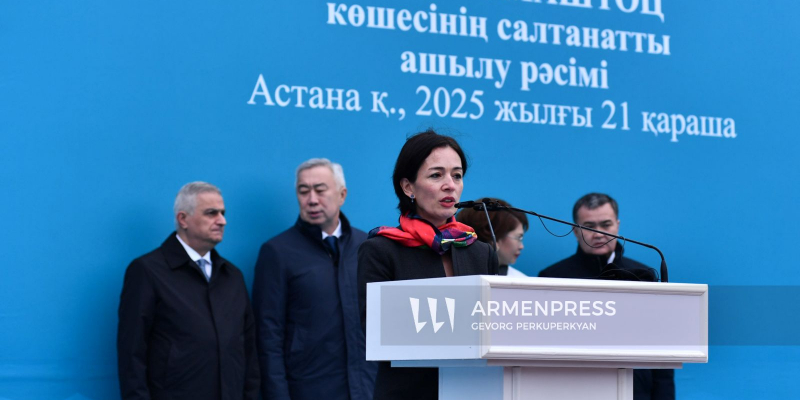 Նախարար Ժաննա Անդրեասյանը ներկա է եղել Աստանայում Մեսրոպ Մաշտոցի անվան փողոցի բացմանը