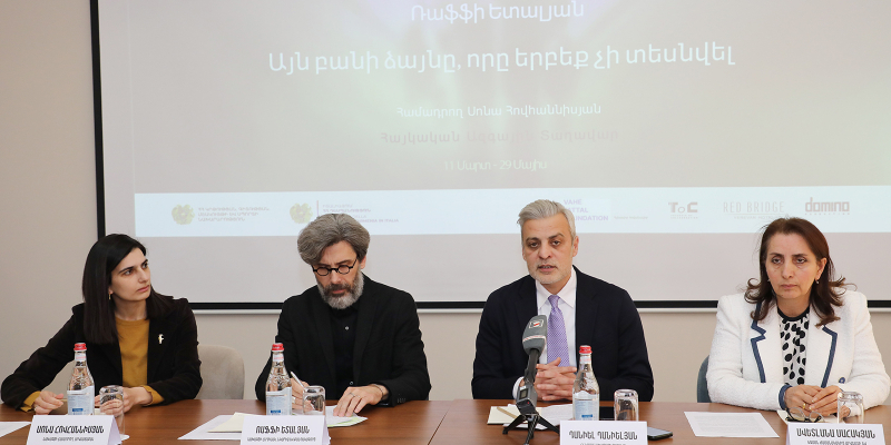 &laquo;Մալթայի բիենալեին Ռաֆֆի Ետալյանի արվեստով ներկայանալը կարևոր ուղերձ է արվեստագետներին&raquo;. Դանիել Դանիելյան