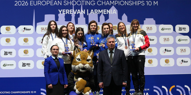 Հրաձիգ Լիլիթ Մկրտչյանը՝ Երևանում անցկացվող Եվրոպայի առաջնության չեմպիոն, Գոհար Հարությունյանը՝ փոխչեմպիոն