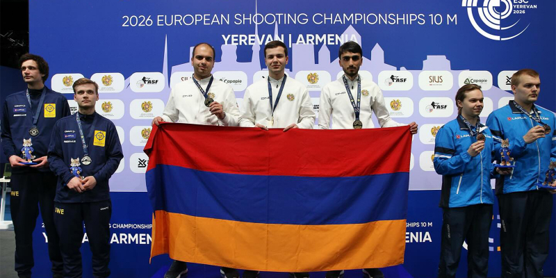 Հրաձգության ԵԱ. Հայաստանի տղամարդկանց ընտրանին թիմային հաշվարկում դարձել է ոսկե մեդալակիր
