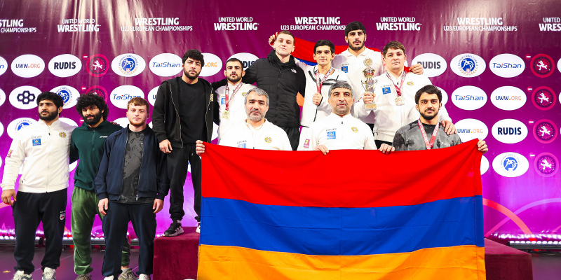 Ազատ ոճային ըմբիշները 1 ոսկե և 3 բրոնզե մեդալ են նվաճել ըմբշամարտի Մ23 տարեկանների Եվրոպայի առաջնությունում