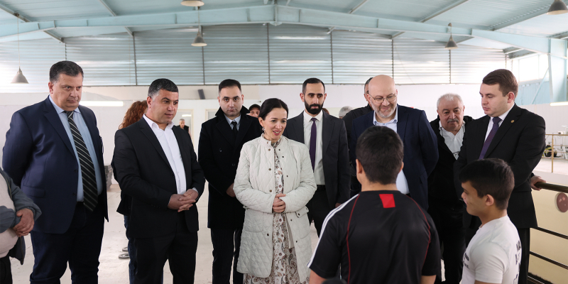 Շիրակի կատարած աշխատանքային այցի շրջանակում Ժաննա Անդրեասյանը եղել է մարզական մի շարք հաստատություններում