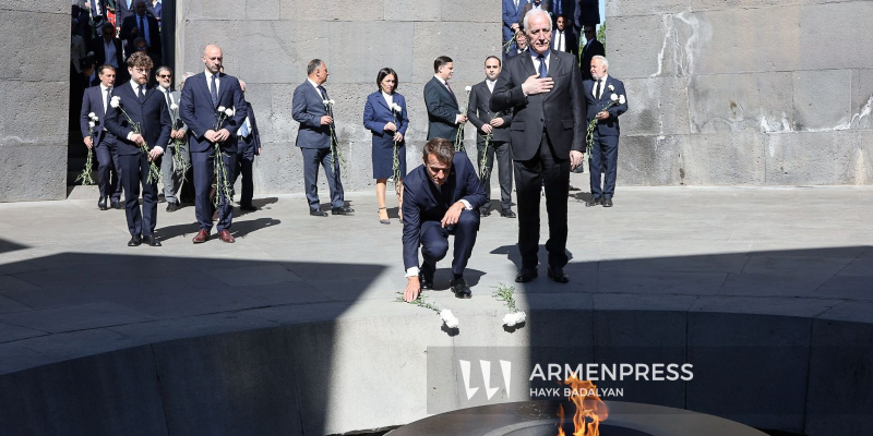 Emmanuel Macron pays tribute to the memory of the victims of the Armenian Genocide