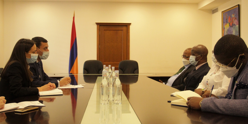 Deputy Minister Artհur Martirosyan receives the Ambassador Extraordinary and Plenipotentiary of Sierra Leone