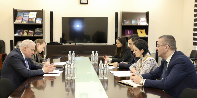Minister Zhanna Andreasyan receives Ambassador Extraordinary and Plenipotentiary of the Russian Federation to the Republic of Armenia Sergey Kopyrkin