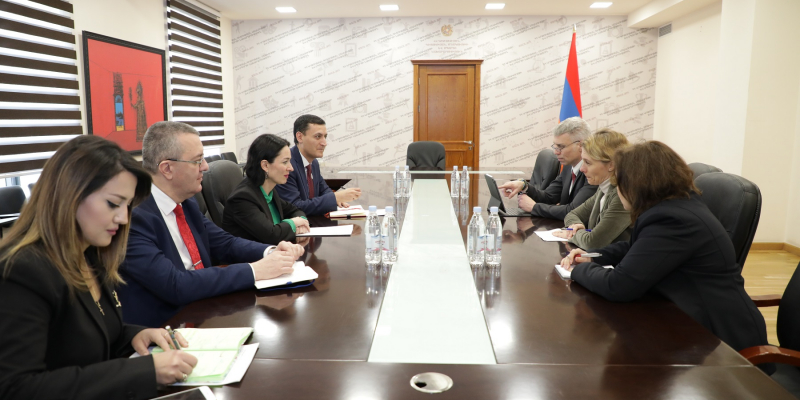 Жанна Андреасян встретилась с директором армянского офиса Всемирного банка