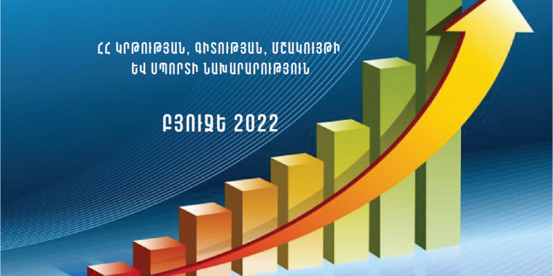 ՀՀ կրթության, գիտության, մշակույթի և սպորտի նախարարության ՀՀ 2022 թվականի պետական բյուջեն` ըստ իրականացվող ծրագրերի և միջոցառումների