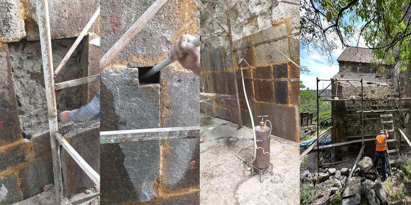 Շարունակվում են Բջնի գյուղի Սբ. Աստվածածին եկեղեցու պատի վերականգնման աշխատանքները