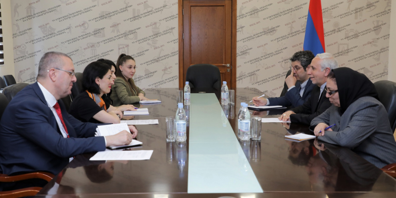 Zhanna Andreasyan holds a farewell meeting with the Ambassador of Iran to Armenia