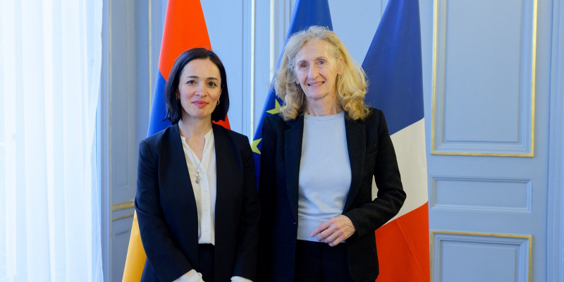ESCS Minister Zhanna Andreasyan meets with Minister of National Education and Youth of France Nicole Belloubet